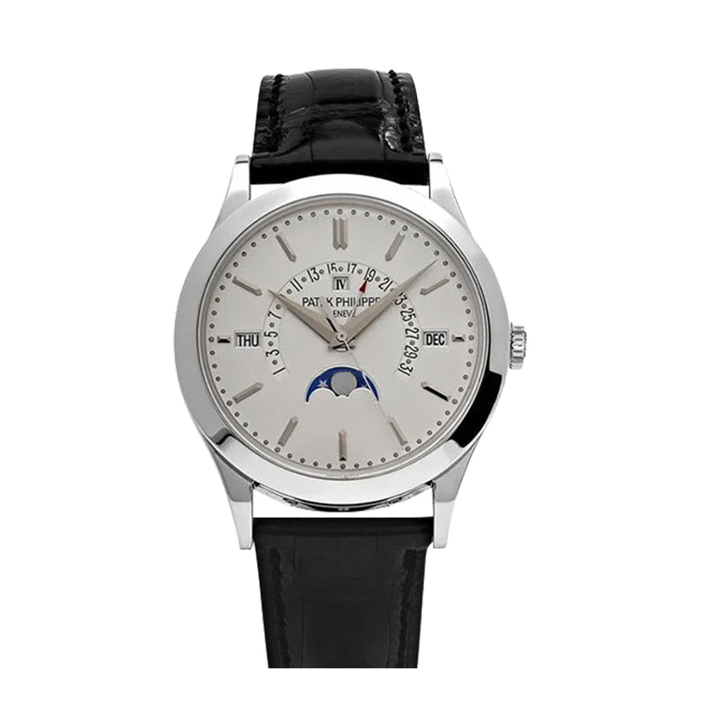 Patek Philippe Perpetual Calendar 5496P Silver White Dial Straps