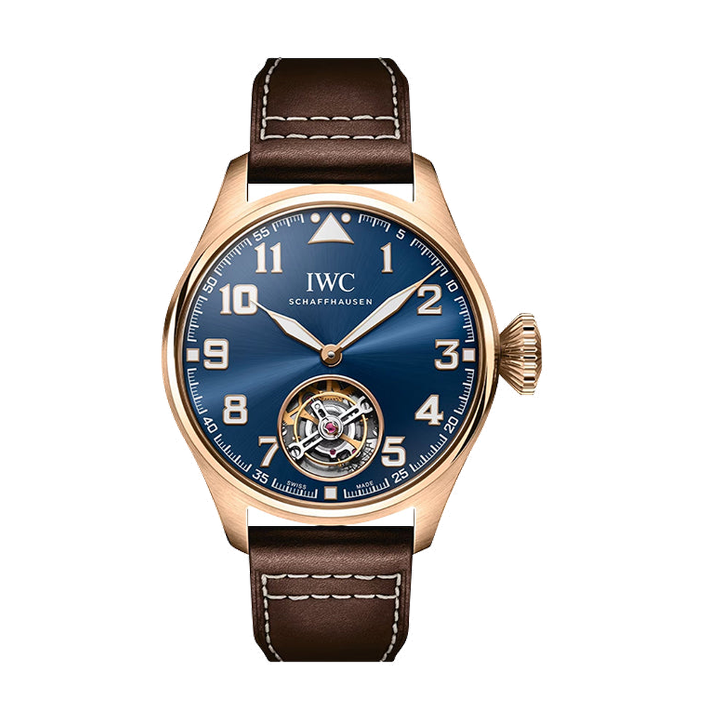 IWC Big Pilot 43 Tourbillon Le Petit Prince Armor Gold Blue / Navy Dial Straps