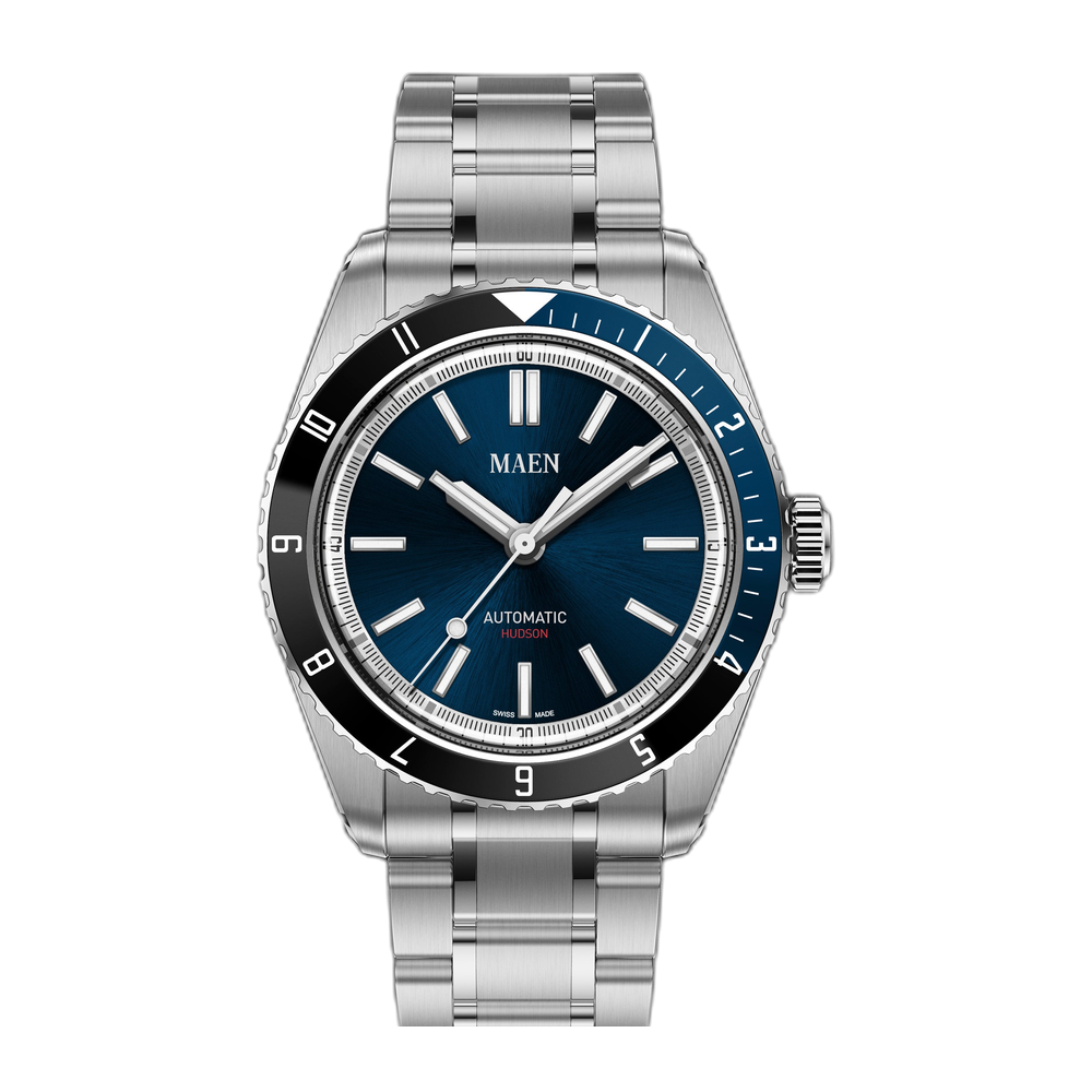 Maen Hudson 38 MK4 - SHW.01 Blue/Navy Dial Straps