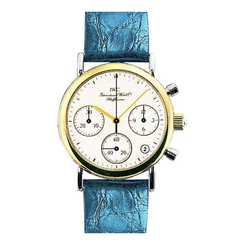 IWC Portofino Lady Chronograph MecaQuartz Stainless Steel / Yellow Gold / White / Alligator