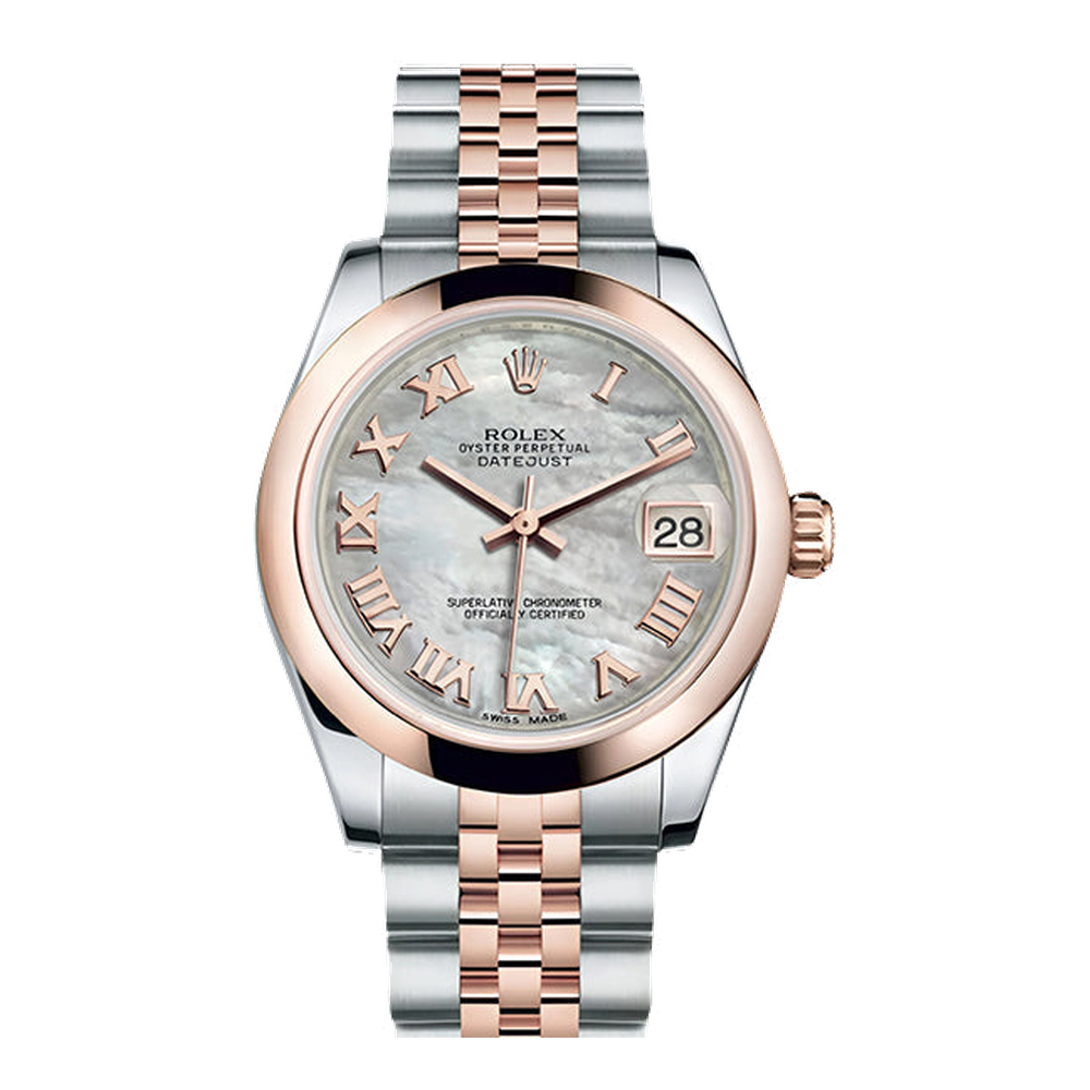 Rolex Datejust 31 Rolesor Everose Domed / Jubilee / MOP Roman
