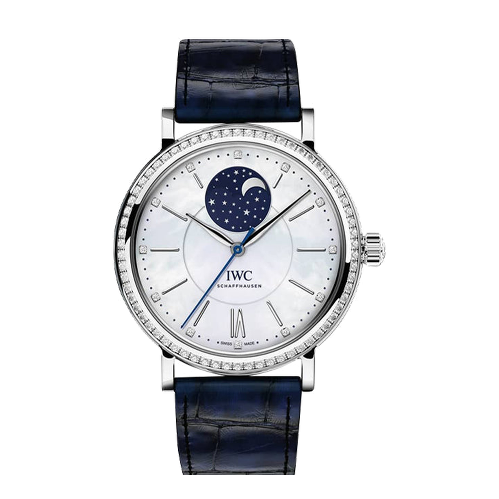IWC Portofino Automatic Moon Phase 37 Stainless Steel / Diamond / MOP