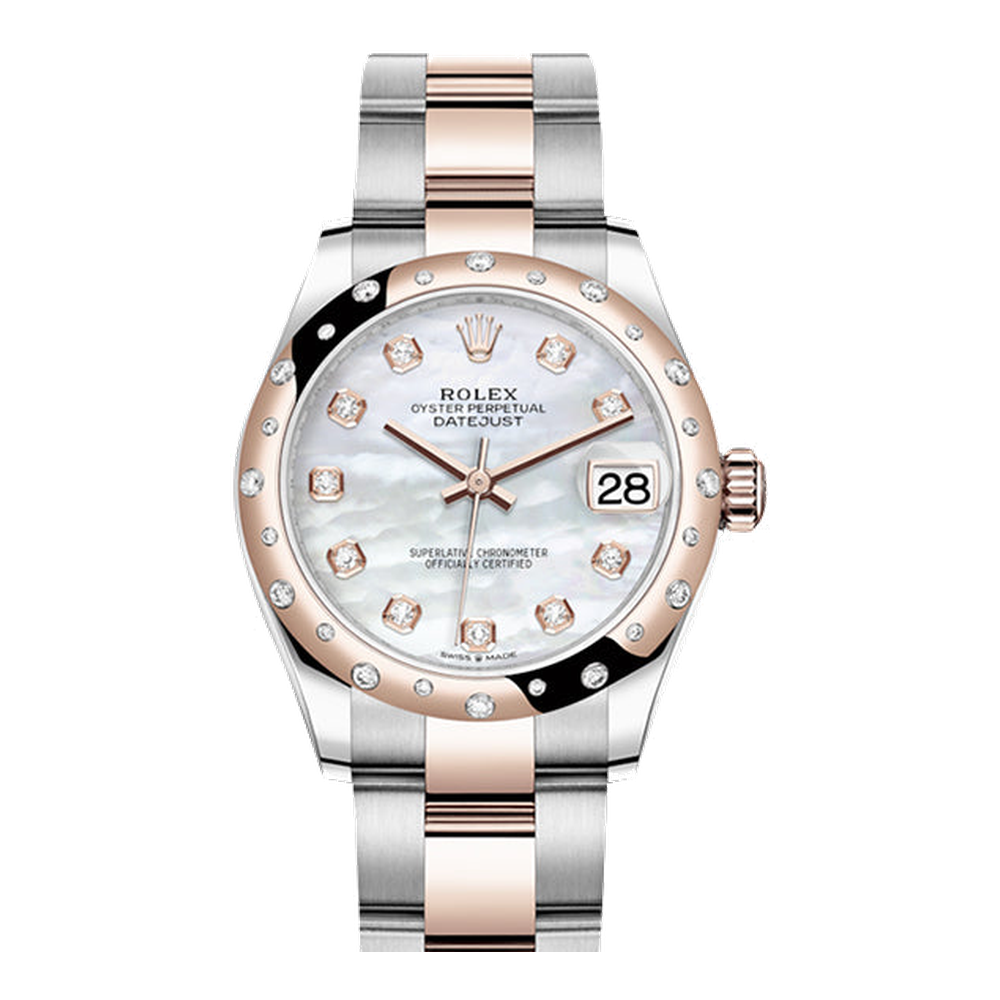 Rolex Datejust 31 Stainless Steel/ Rose Gold / Domed - Diamond / MOP / Oyster