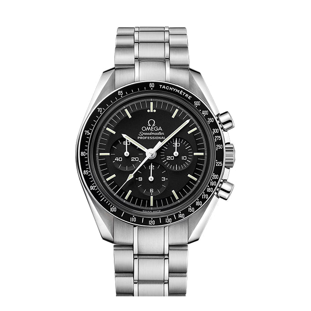 Omega Speedmaster Professional Moonwatch Black Dial Straps