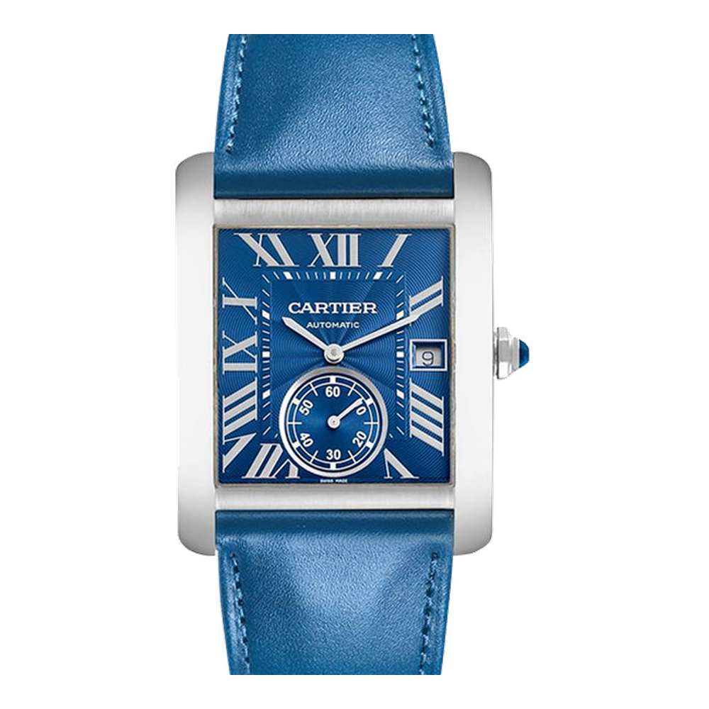 Cartier Tank MC 34.3 Stainless Steel / Blue