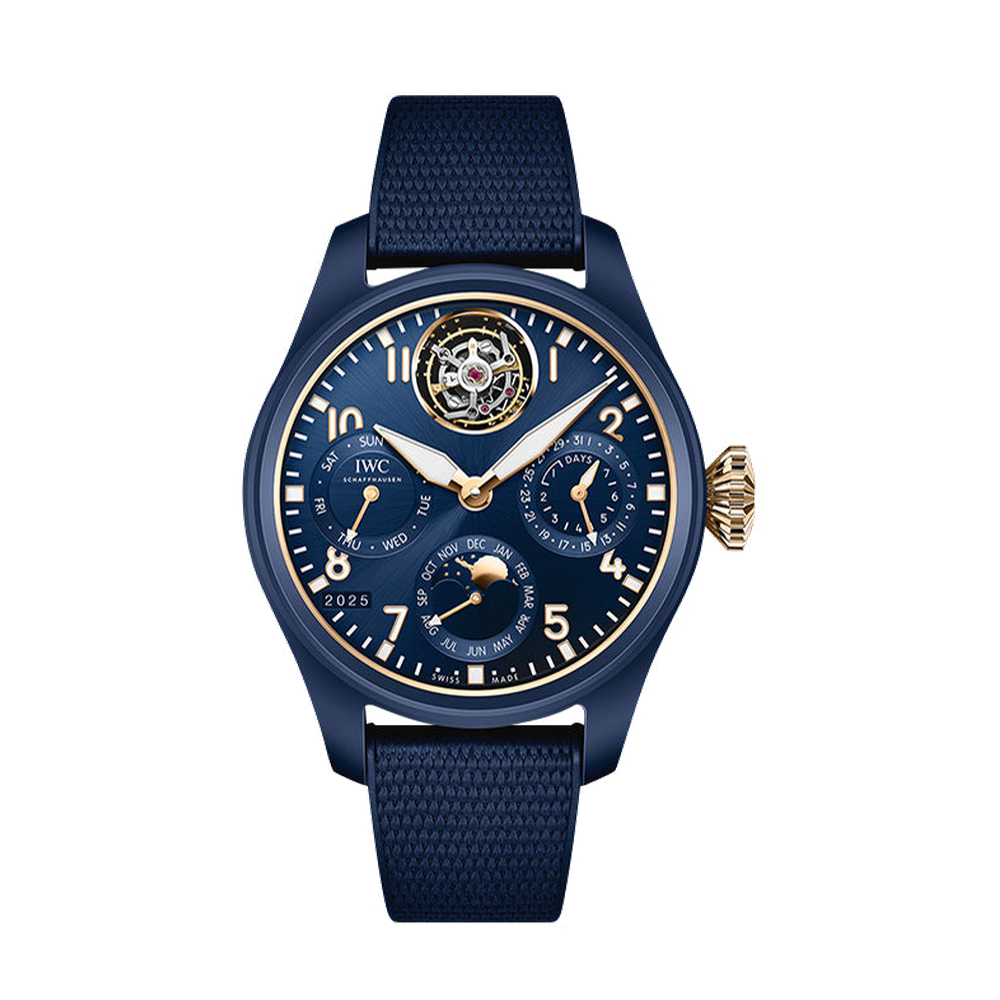 IWC Big Pilot's Watch Perpetual Calendar Tourbillon Le Petit Prince Blue / Navy Dial Straps