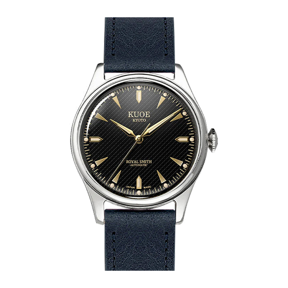Kuoe Kyoto Silver Case Black Dial