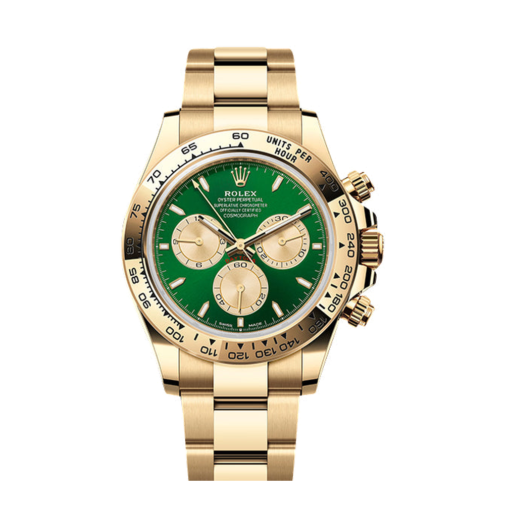 Rolex Cosmograph Daytona Yellow Gold / Green / Oyster Green Dial Straps