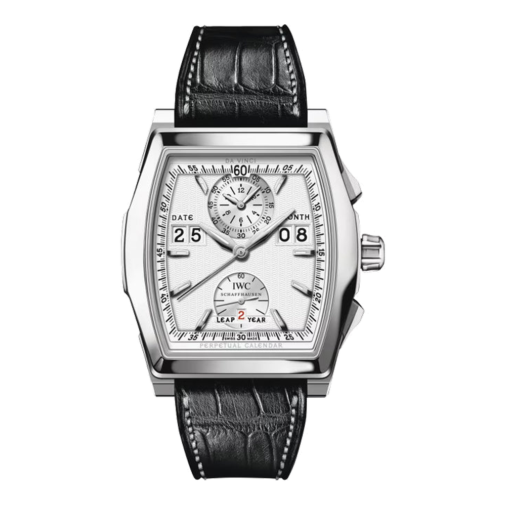 IWC Da Vinci Perpetual Calendar Date Month White Dial Straps