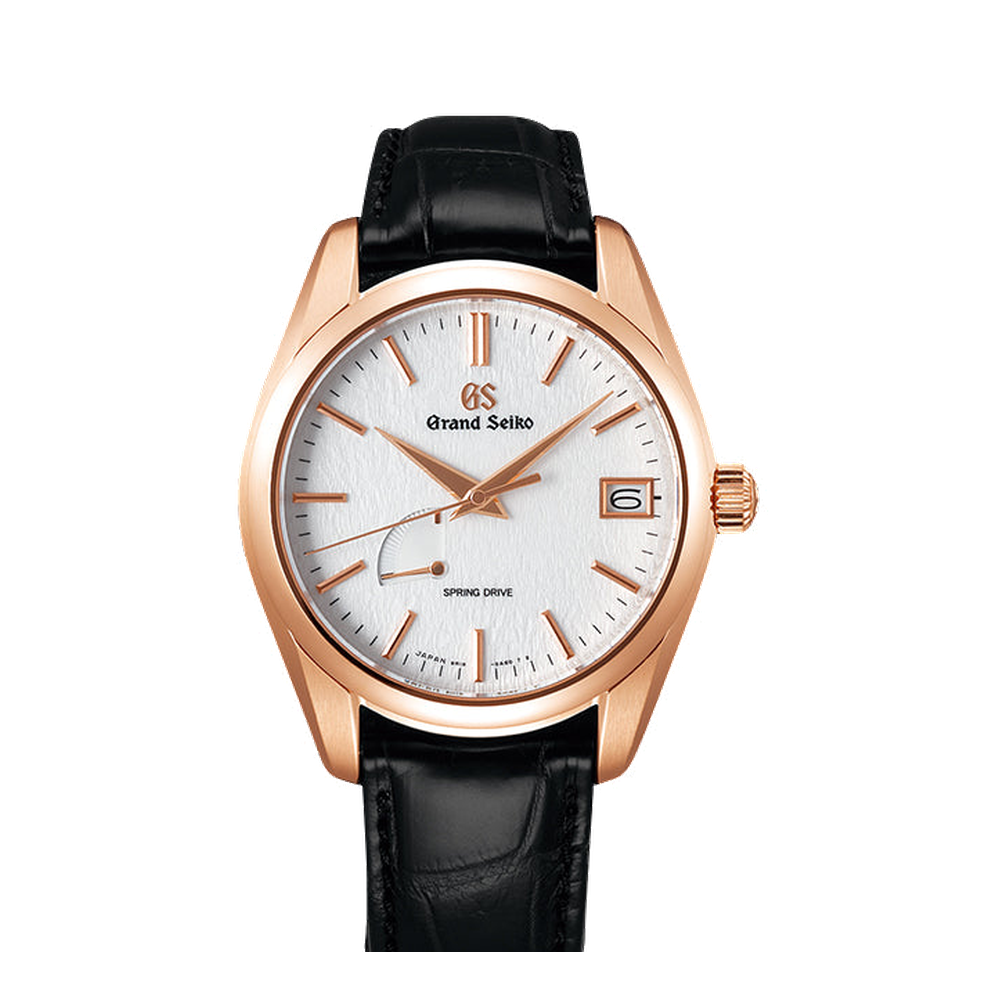 Grand Seiko Spring Drive Pink Gold / Snowflake / Strap White Dial Straps