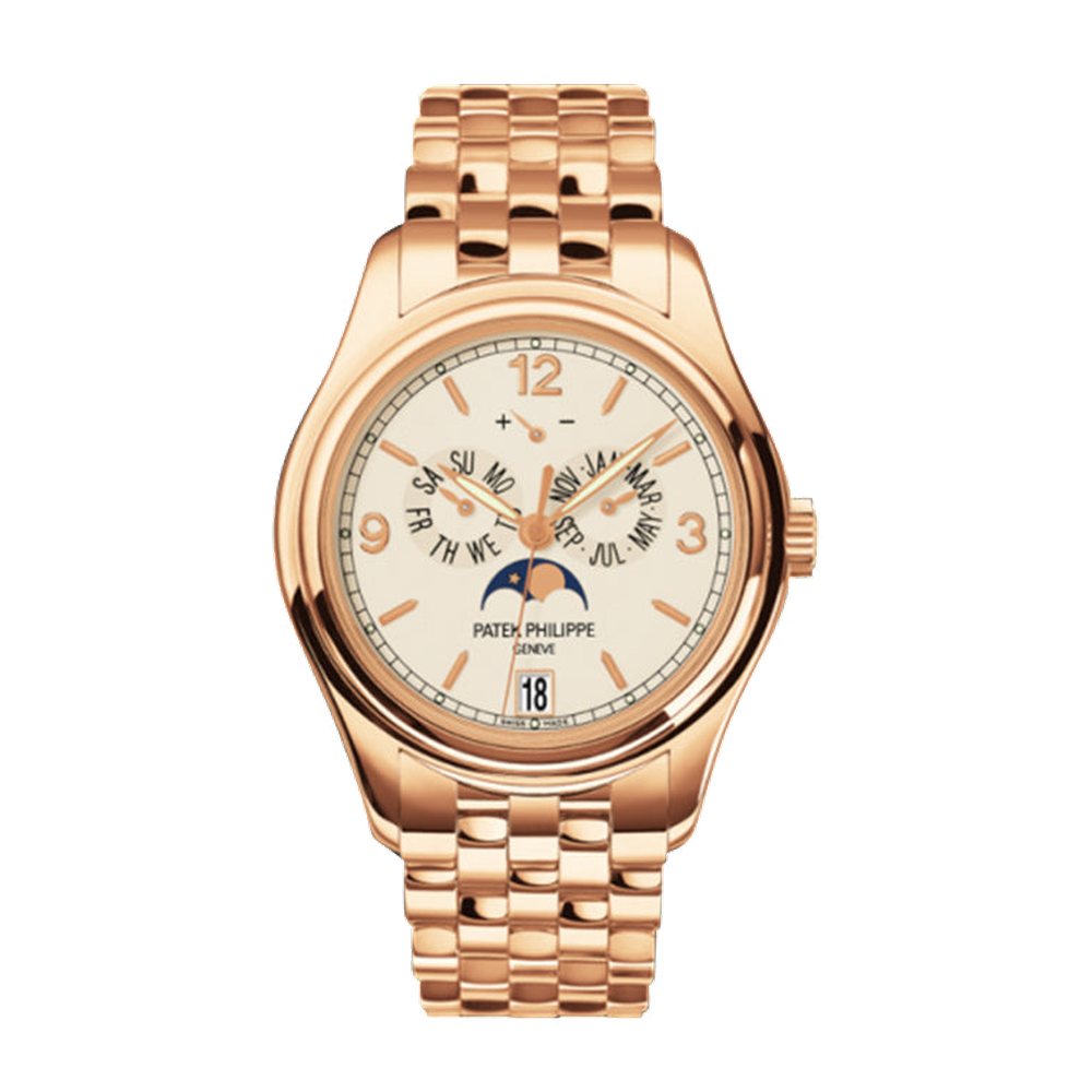 Patek Philippe Annual Calendar 5146 Rose Gold / Cream / Bracelet