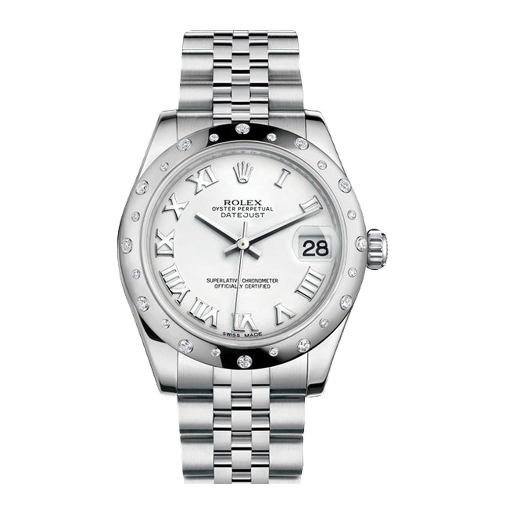 Rolex Datejust 31 Stainless Steel Domed Diamond / Jubilee / White Roman