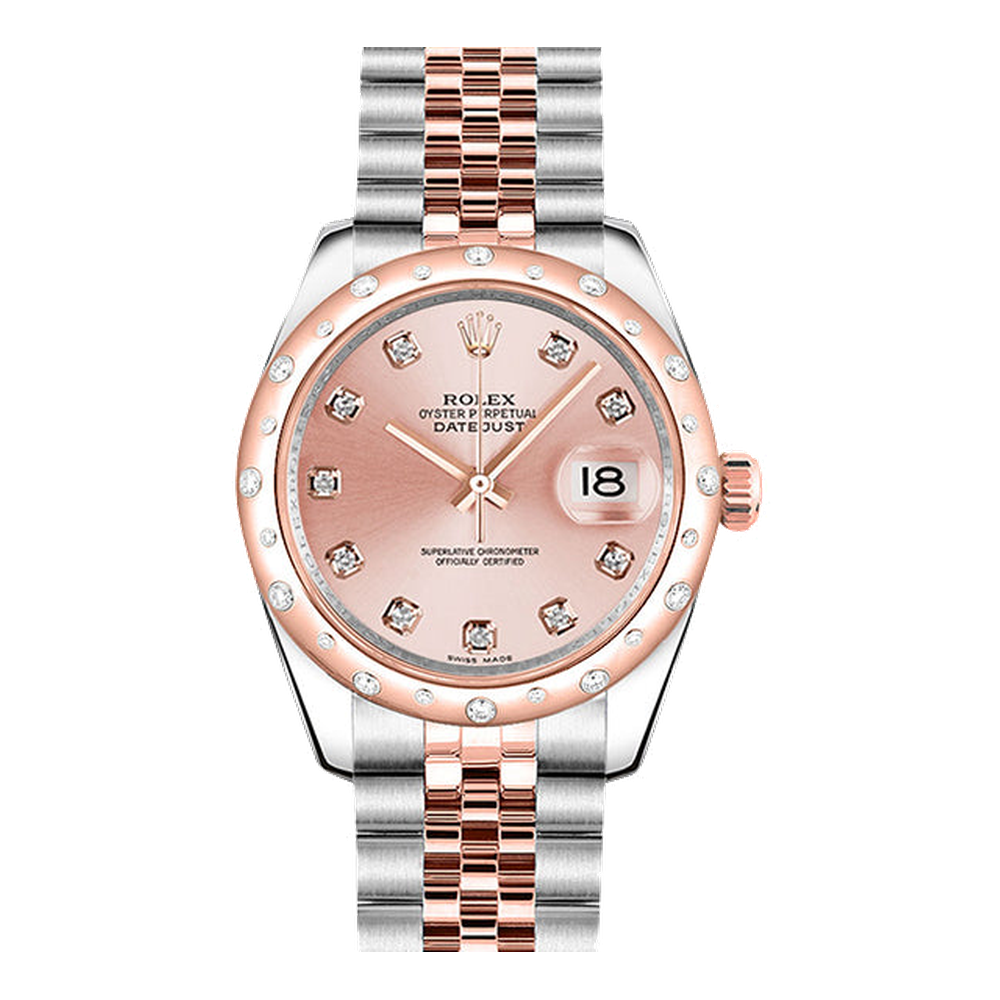 Rolex Datejust 31 Rolesor Everose Domed Diamond / Oyster / Pink Diamond