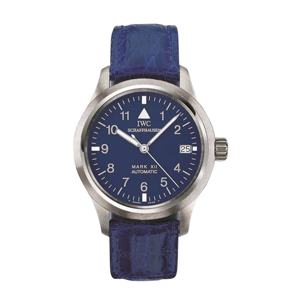 IWC Pilot's Watch Mark XII Platinum / Blue / Strap