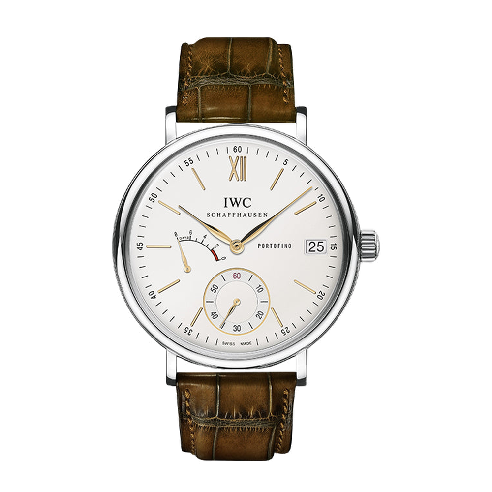 IWC Portofino Hand-Wound Eight Days Stainless Steel / Silver