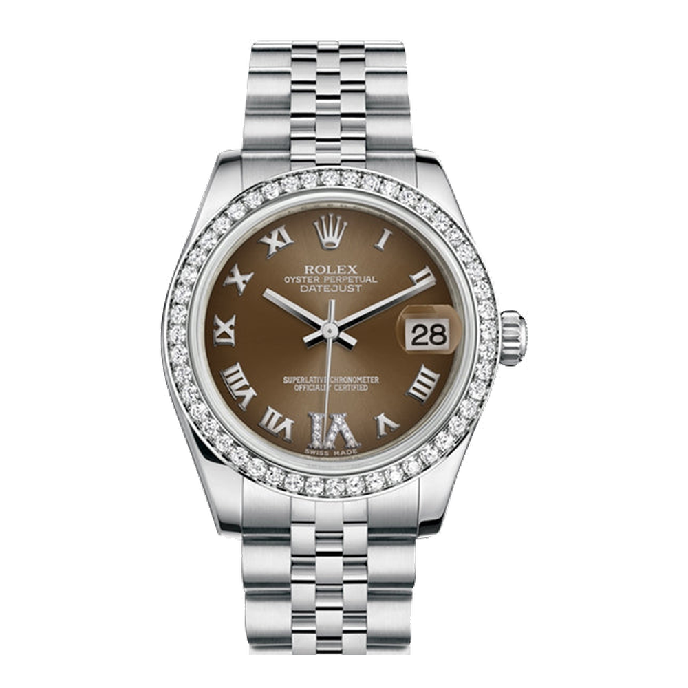 Rolex Datejust 31 Stainless Steel Diamond / Jubilee / Bronze - Roman