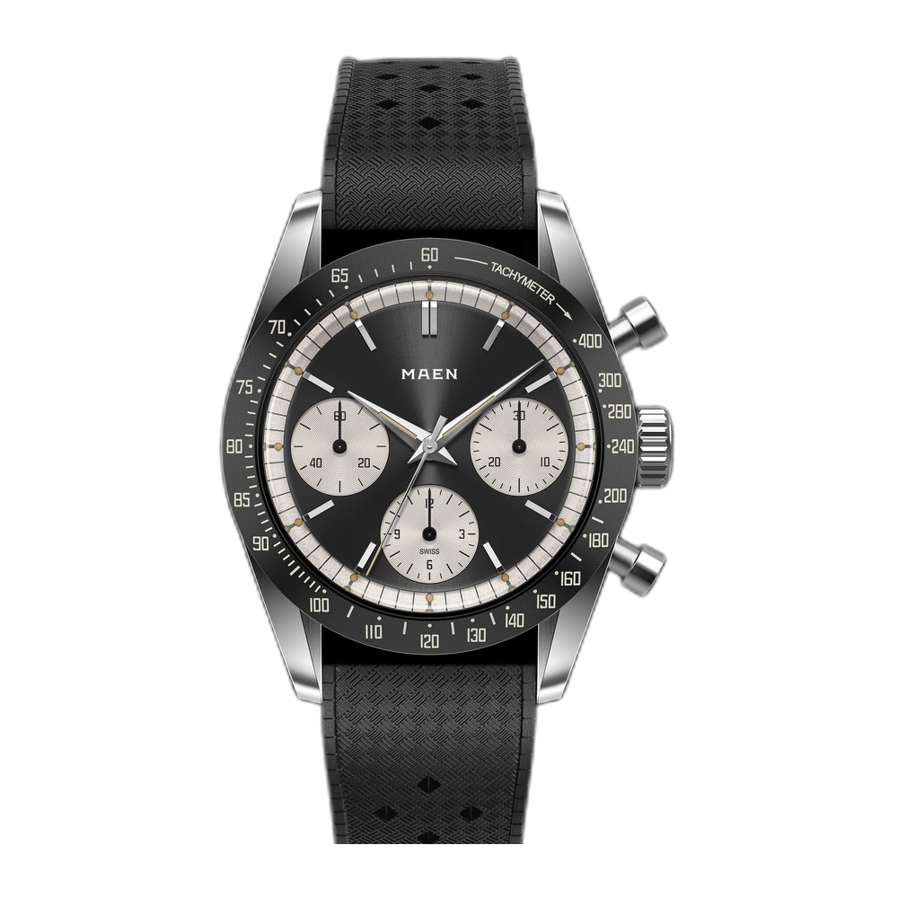 Maen Skymaster 38 - M6.2.1 Black Dial Straps