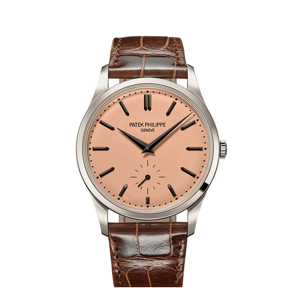 Patek Philippe Calatrava 6196 Platinum/Rose Pink/Salmon Dial Straps