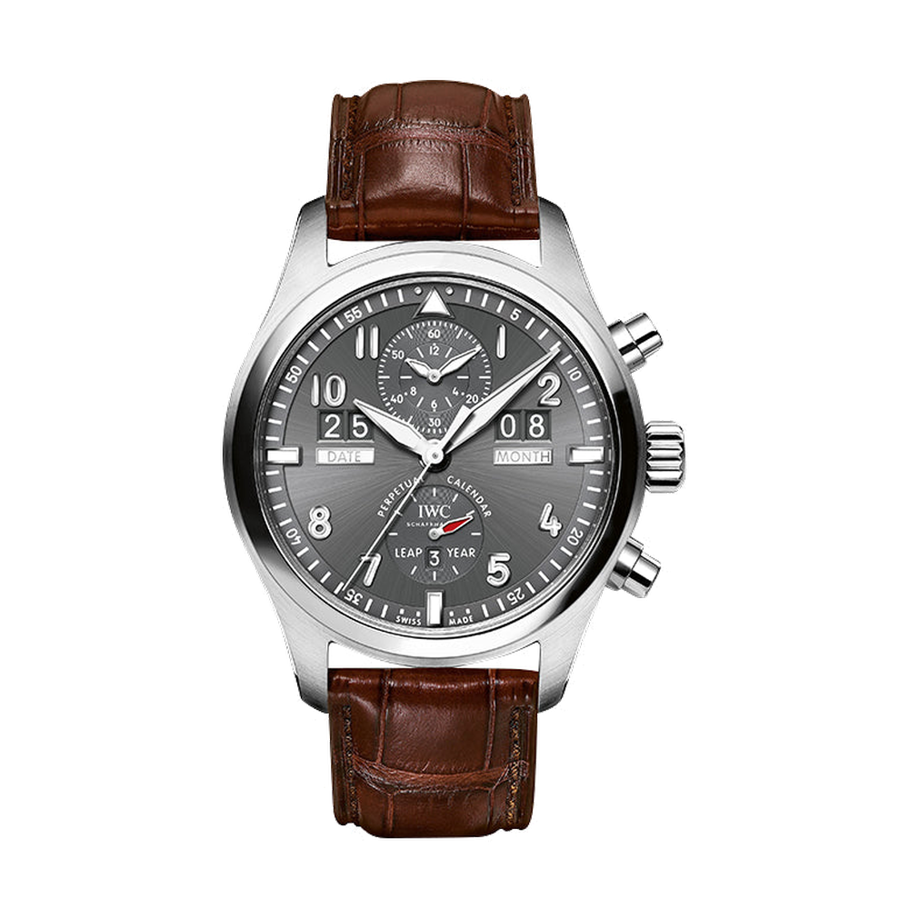 IWC Pilot's Watch Spitfire Perpetual Calendar Digital Date-Month Stainless Steel