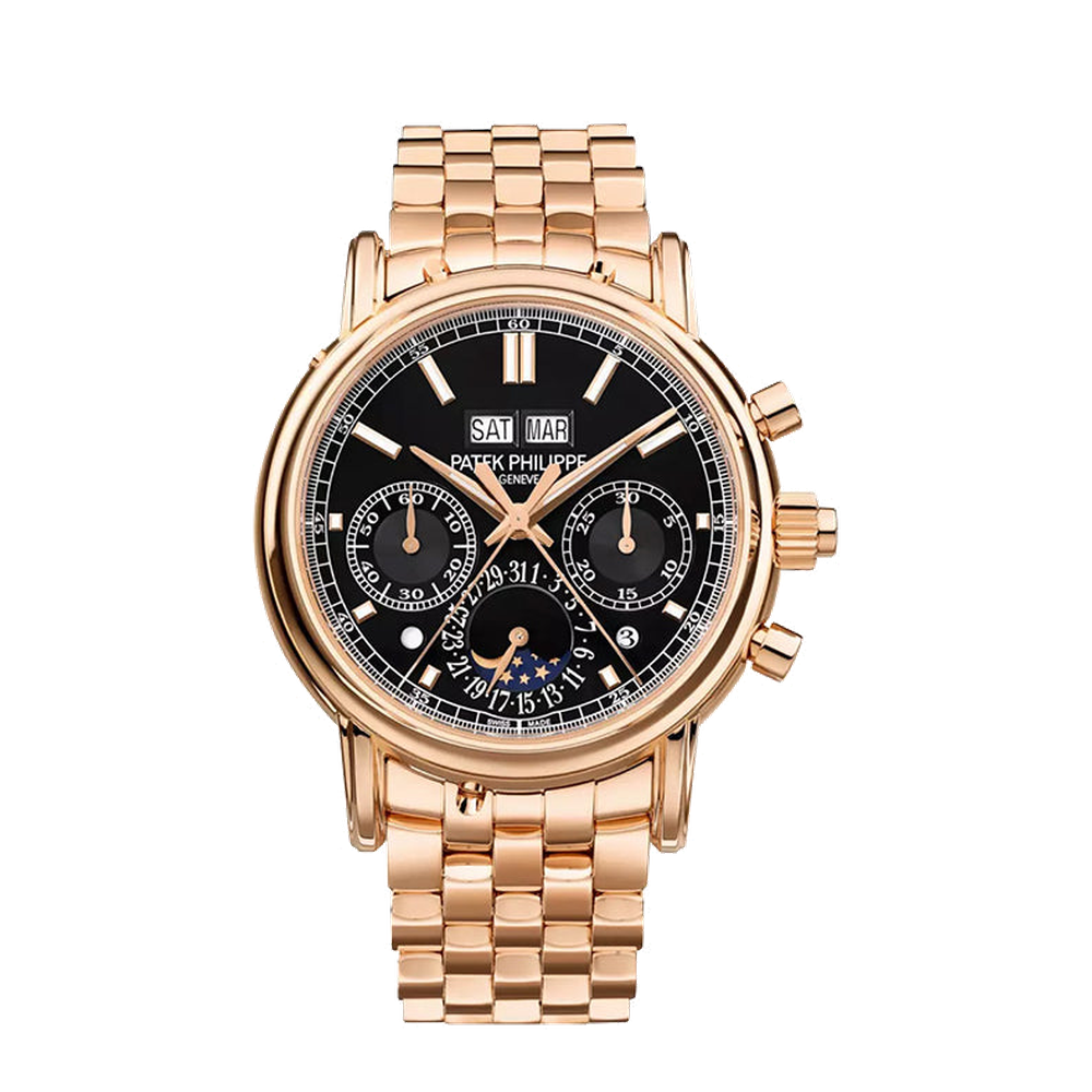 Patek Philippe Perpetual Calendar Split-Seconds Chronograph 5204 Rose Gold / Black / Bracelet