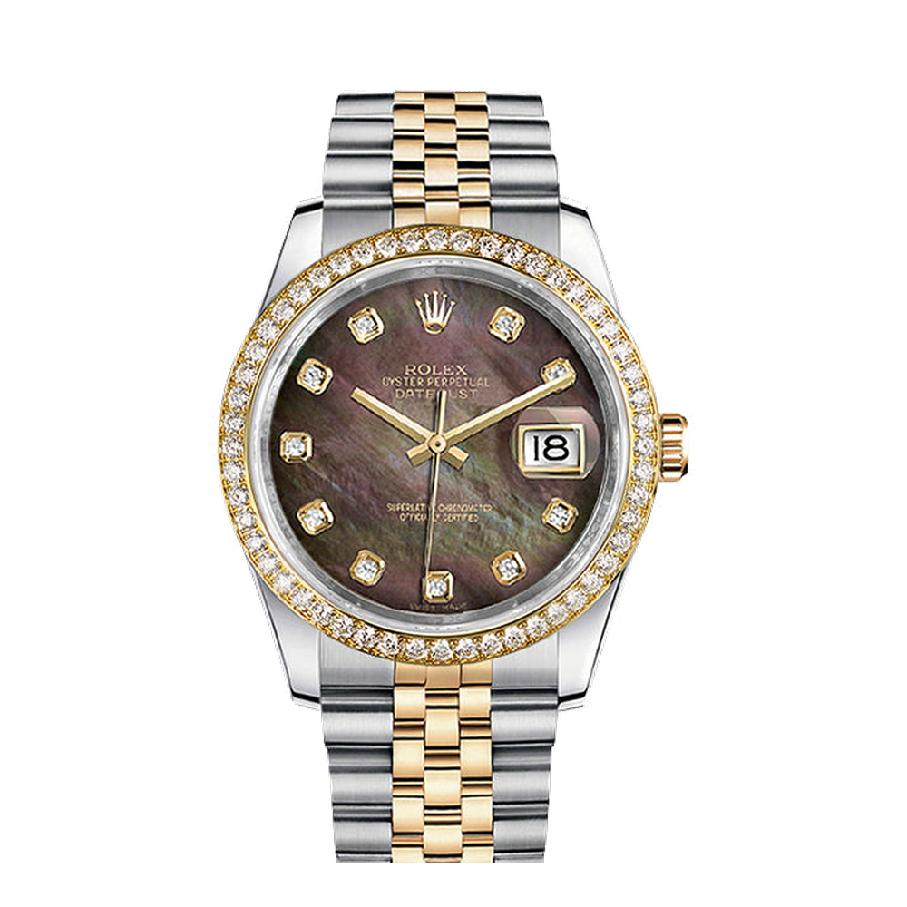 Rolex Datejust 36 Rolesor Yellow Diamond / Jubilee / Brown MOP