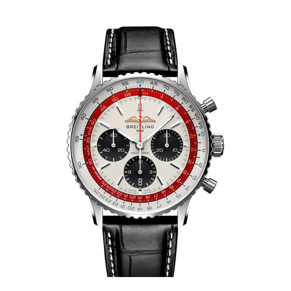 Breitling Navitimer B01 Chronograph 43 BOEING 747 White Dial Straps