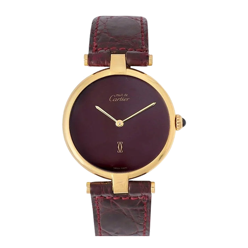 Cartier Vendôme Burgundy Dial Purple/Bordeaux Dial Straps