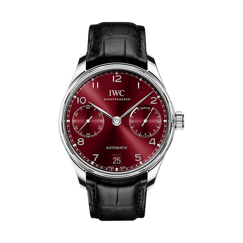IWC Portugieser Automatic 5007 Stainless Steel / Burgundy