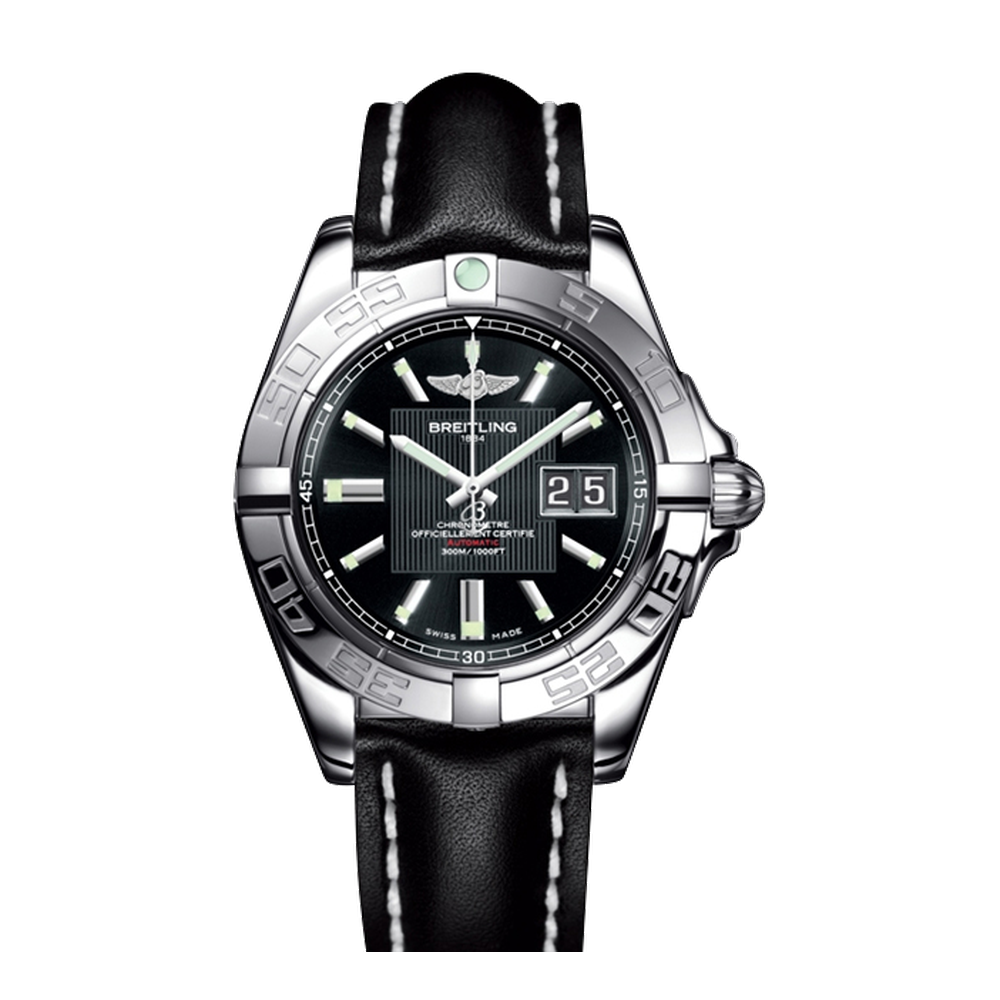 Breitling Stainless Steel / Trophy Black Black Dial Straps