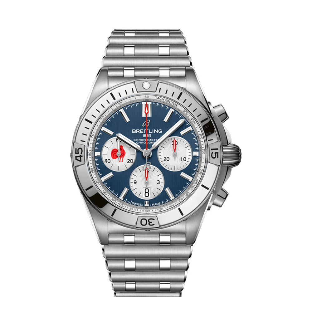 Breitling Chronomat B01 42 Six Nations / France Blue / Navy Dial Straps