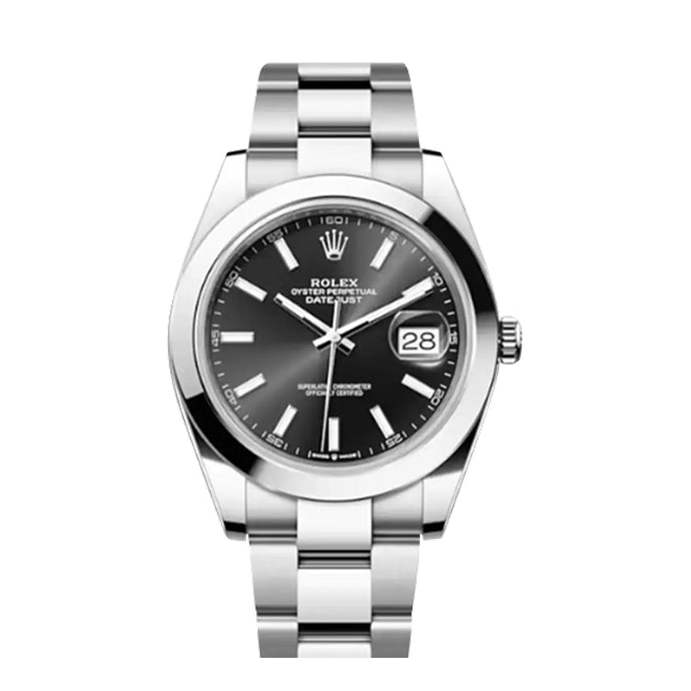 Rolex Datejust 41 Stainless Steel Smooth / Oyster / Black