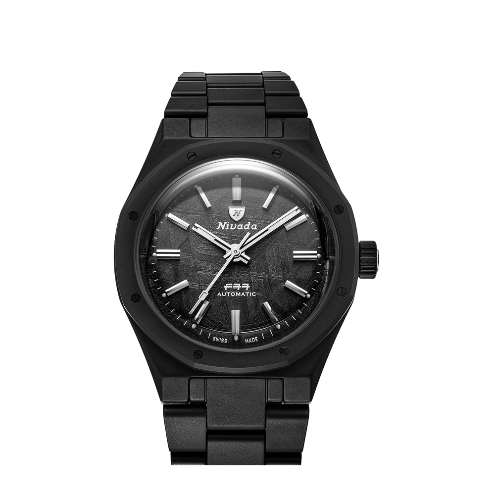 Nivada Grenchen F77 Black Ceramic Meteorite Mk1 - 37Mm