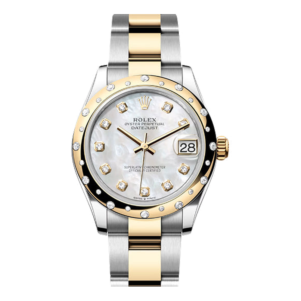 Rolex Datejust 31 Stainless Steel / Yellow Gold / Domed - Diamond / MOP / Jubilee