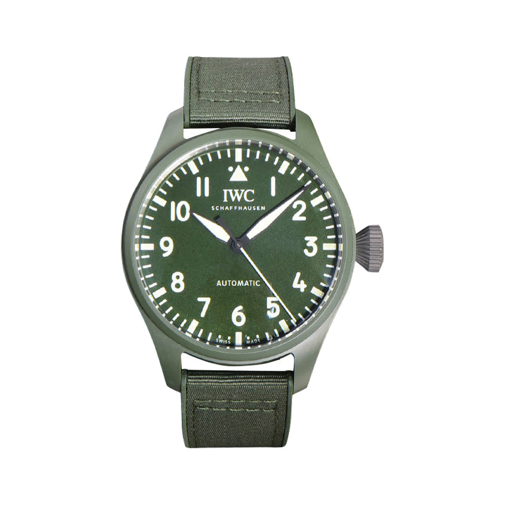 IWC Big Pilot 43 Top Gun Woodland Green Dial Straps