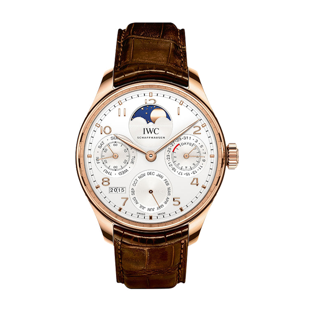 IWC Portugieser Perpetual Calendar Single Moon Red Gold / Silver