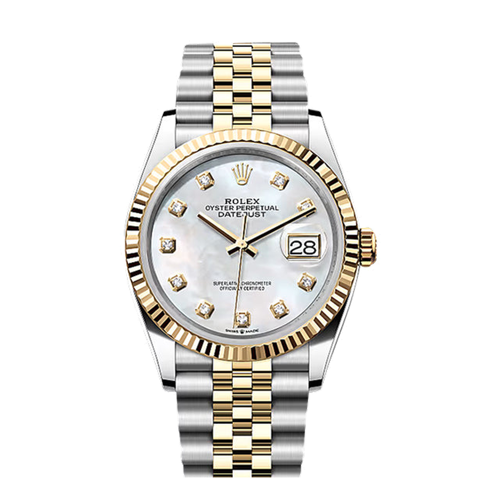 Rolex Datejust 36 Stainless Steel / Yellow Gold / Fluted / MOP Diamond / Jubilee