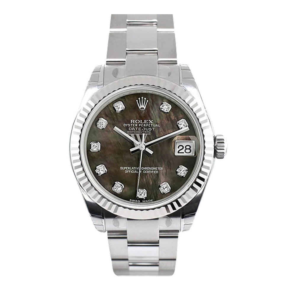 Rolex Datejust 31 Stainless Steel Fluted / Jubilee / Black MOP