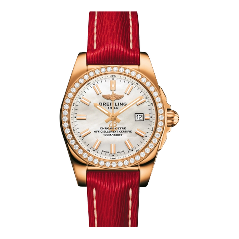 Breitling Rose Gold / Diamond / Pearl / Sahara Natural/Cream Dial Straps