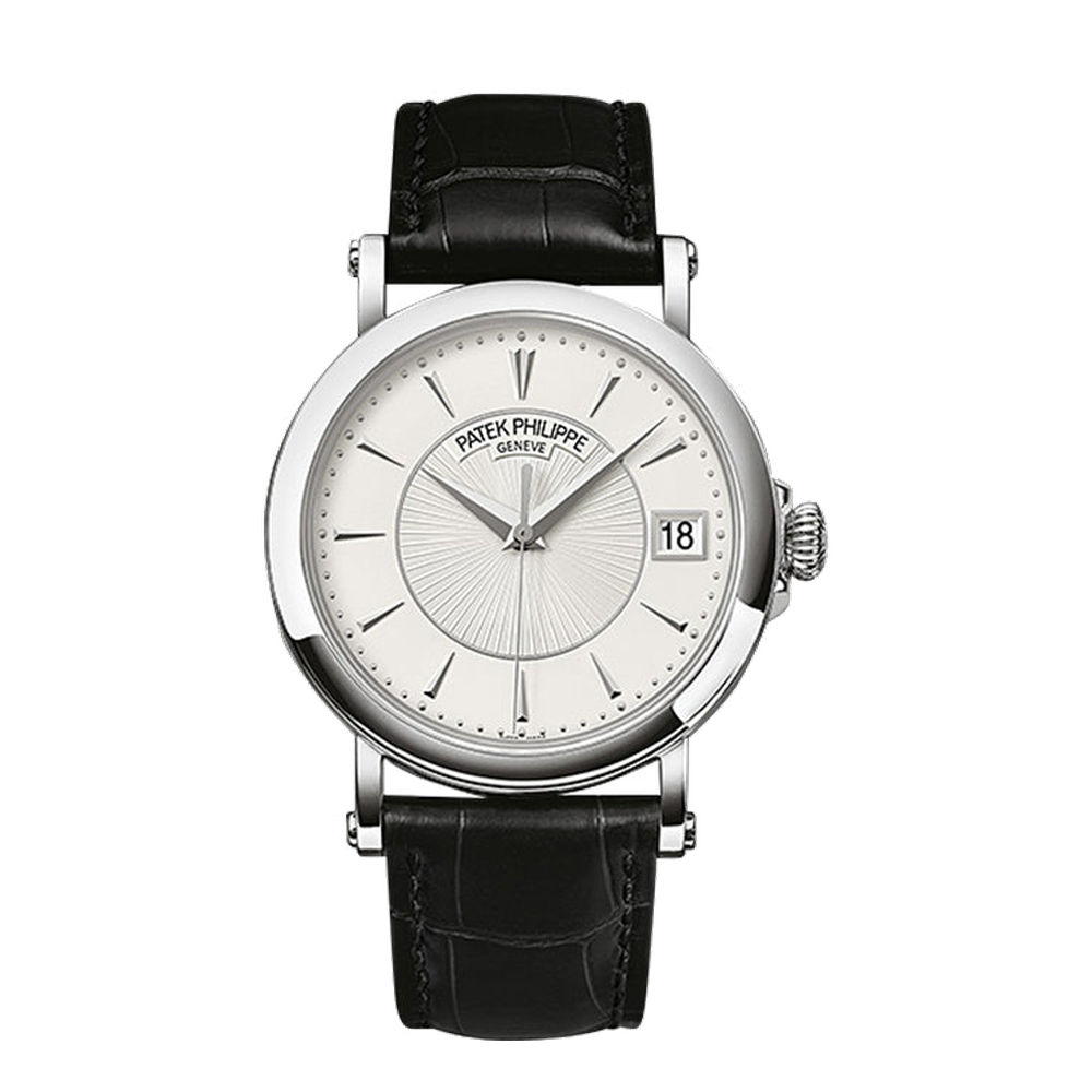 Patek Philippe Calatrava 5153 White Gold/Silver White Dial Straps
