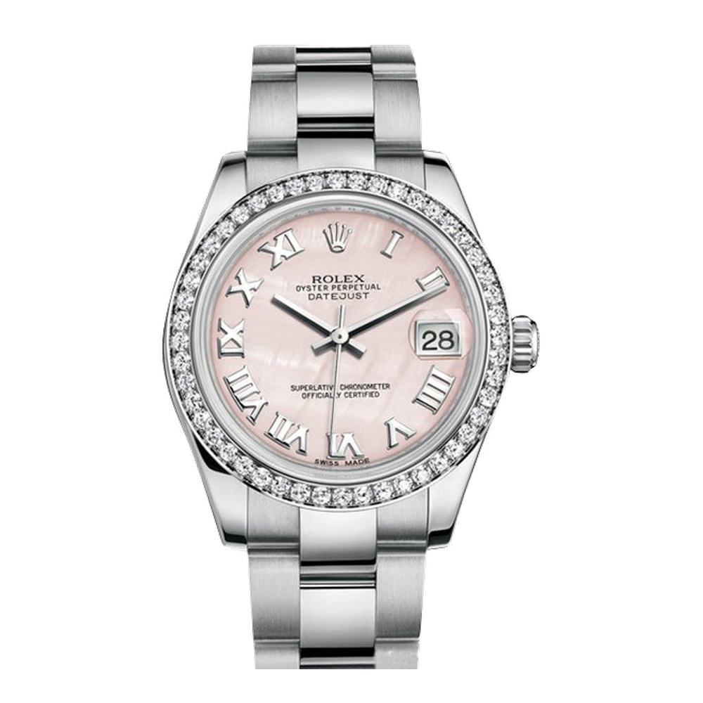 Rolex Datejust 31 Stainless Steel Diamond / Oyster / Pink MOP - Roman