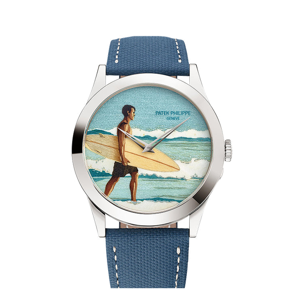 Patek Philippe Calatrava 5089G Morning on the Beach Blue / Navy Dial Straps