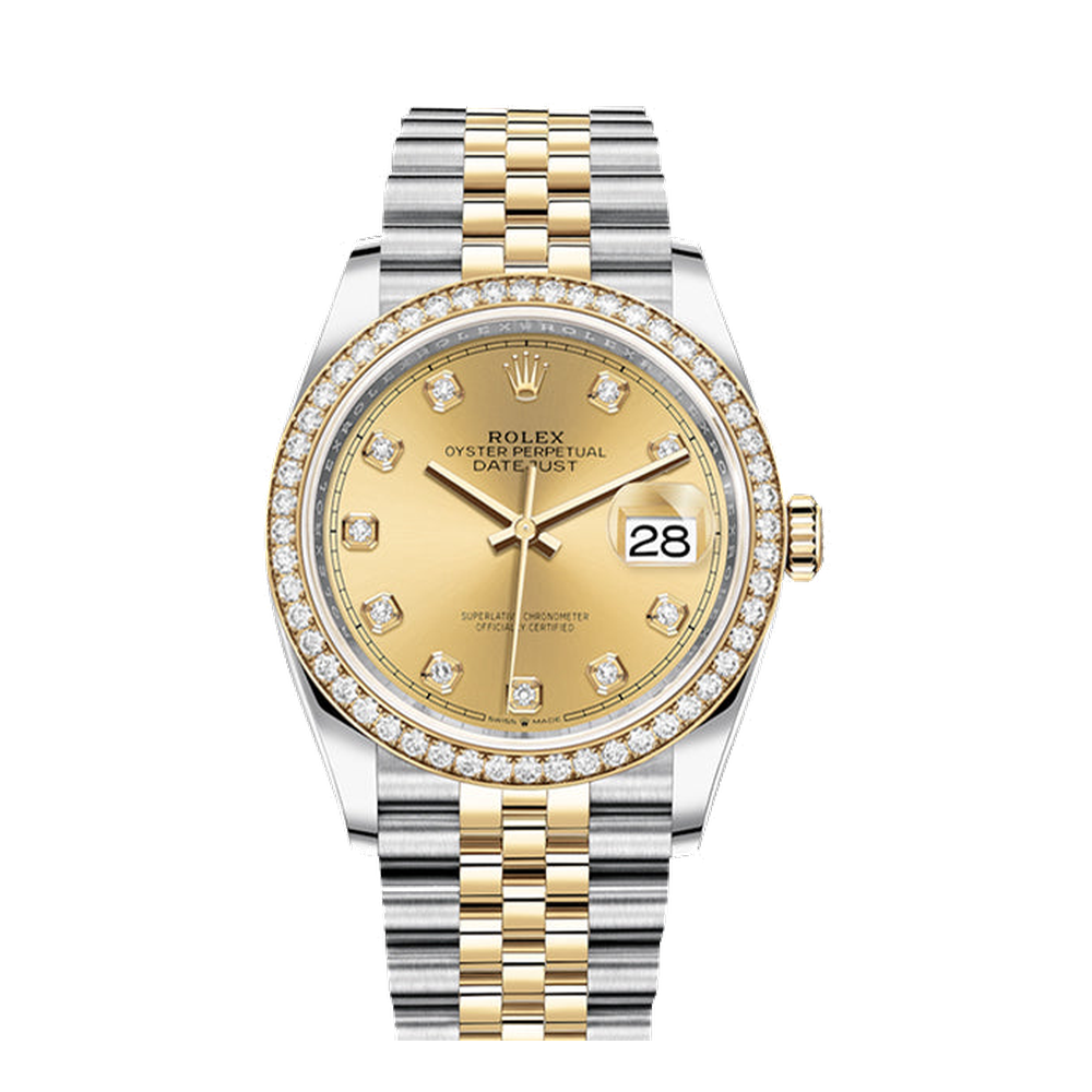 Rolex Datejust 36 Stainless Steel / Yellow Gold / Diamond / Champagne Diamond / Jubilee