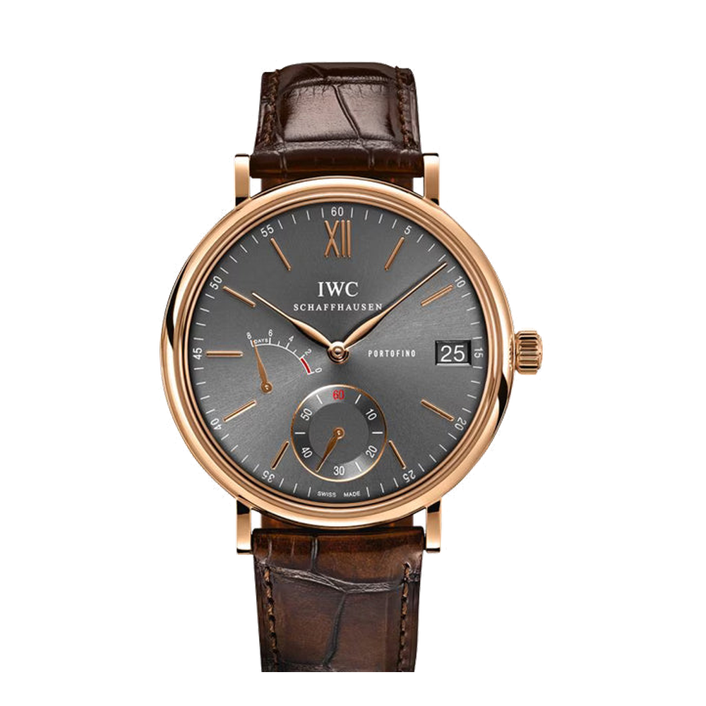 IWC Portofino Hand-Wound Eight Days Grey Dial Straps
