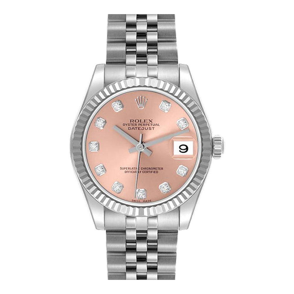 Rolex Datejust 31 Stainless Steel Fluted / Jubilee / Pink - Diamond