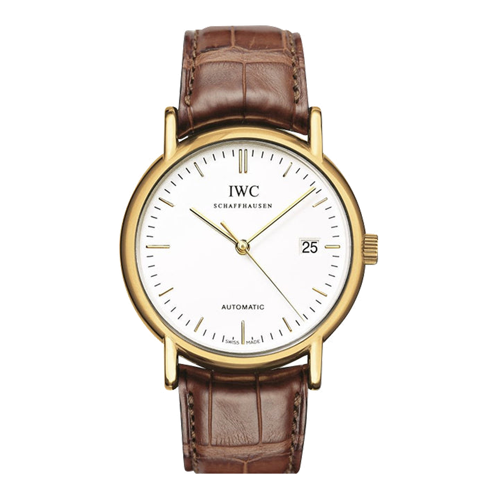 IWC Portofino Automatic / Yellow Gold / White / Strap