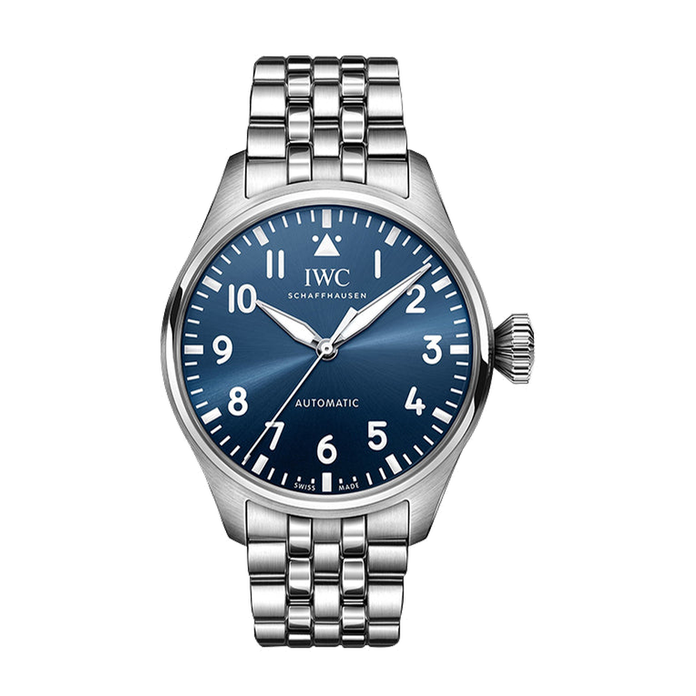 IWC Big Pilot 43 Stainless Steel / Blue / Bracelet Blue / Navy Dial Straps