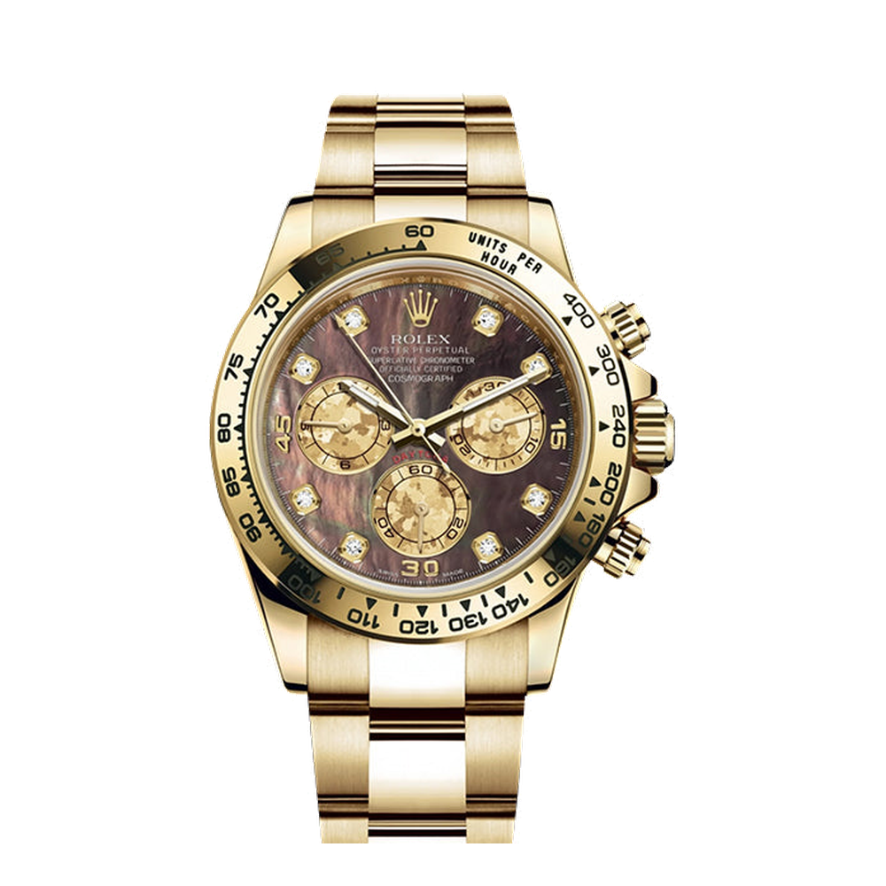 Rolex Cosmograph Daytona Yellow Gold / Black MOP Diamond
