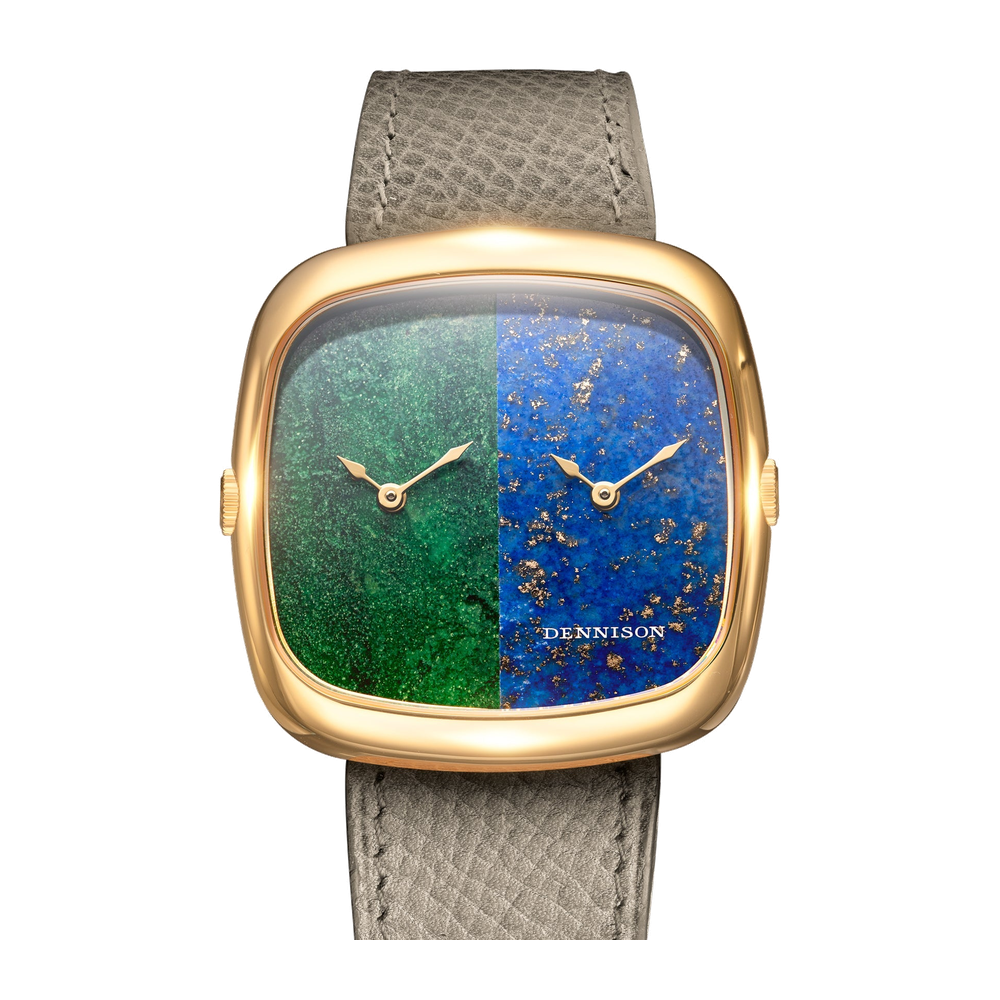Dennison Bloodstone & Lapis In Gold Blue/Navy Dial Straps