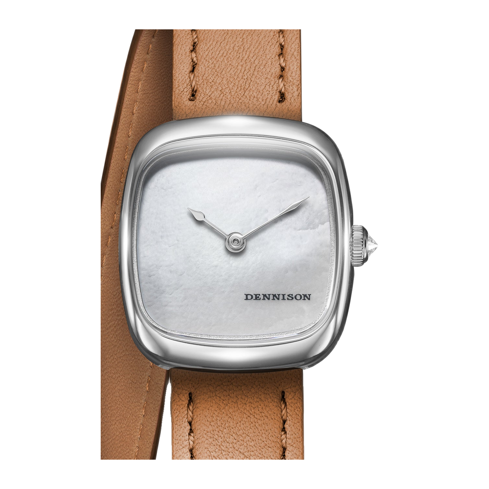 Dennison Mini White MOP In Steel White Dial Straps