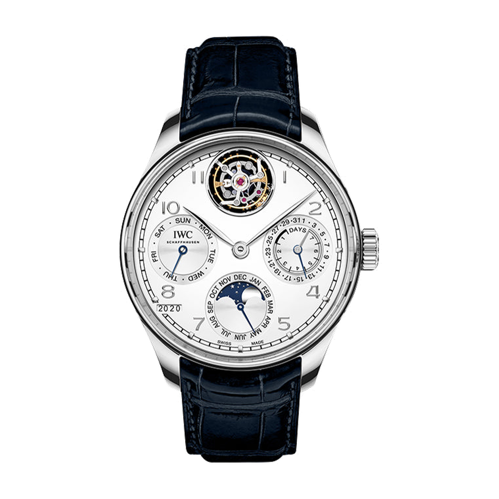 IWC Portuguese Perpetual Calendar Tourbillon Platinum / Silver